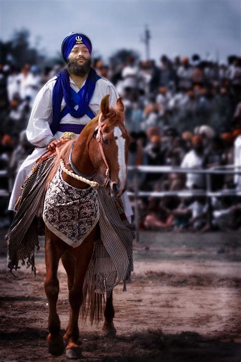 Mounted Nihang Sikhs At Anandpur Sahib More Pictures In Comments Rsikh