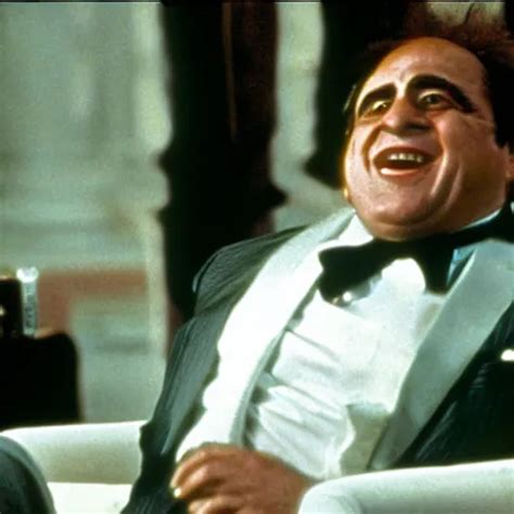 Film Still Of Danny DeVito As Tony Montana In Scarface Stable