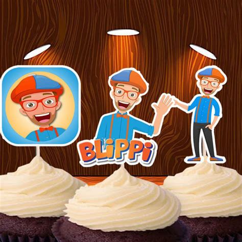 Blippi Theme Cupcake Topper 12pcs Shopee Philippines