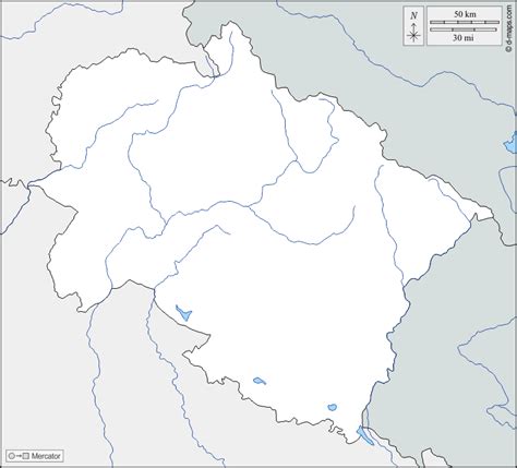 Uttarakhand River Map