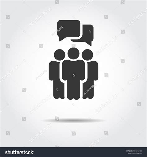 People Talking Silhouette Vector Stock Vector (Royalty Free) 1318262165 ...