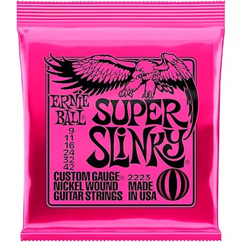 Ernie Ball 2223 Nickel Super Slinky Custom Gauge Electric Guitar ...