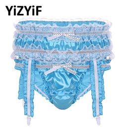 Yeahdor Mens Sissy Panties Crossdressing Lingerie Underwear Satin