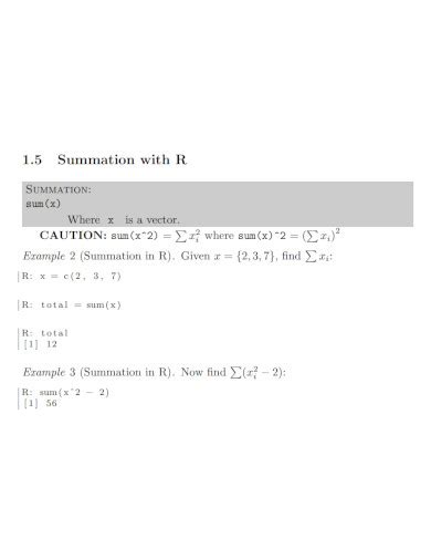 Summation - 99+ Examples, Format, How to Solve, PDF