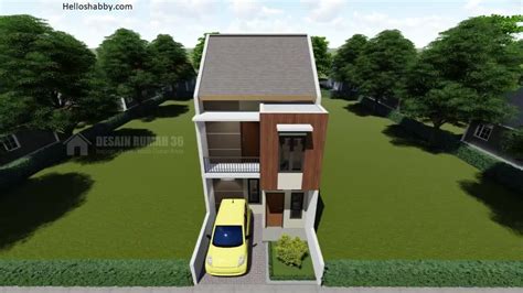 Desain Rumah Terbaru Ukuran 5 X 11 Meter 2 Lantai Dengan 3 Kamar Tidur