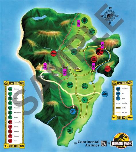 Jurassic World Park Map