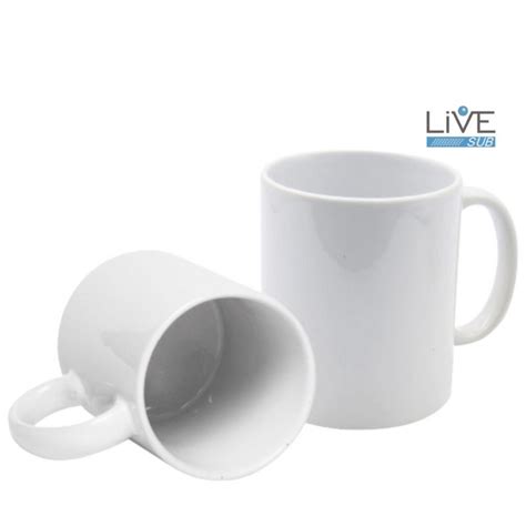 Caneca Branca Cil Ndrica De Cer Mica Ml Marca Live Importada Classe