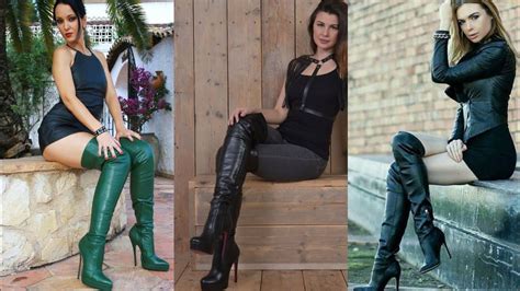 Bold And Beautiful Leather Long Boots Designs How To Style Leather Thigh High Boots Outfits