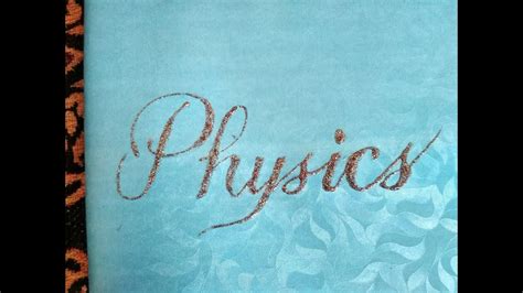 Write Physics By A Glitter Anish Yadav How To Write Physics In