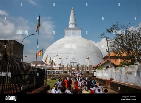 Sri Lanka, Anuradhapura. Ruwanwelisaya Stupa, sacred to Buddhists ...