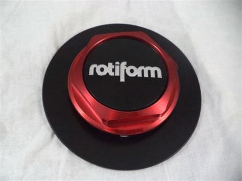 Rotiform Wheels Red Black Hex Plate Custom Wheel Center Caps