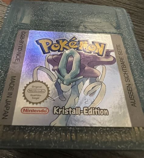 Pokemon Kristall Edition Nintendo Gameboy Color Top Zustand Ebay