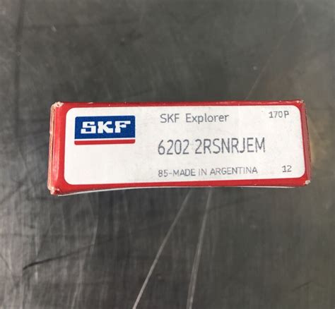 Skf 6202 2rsnrjem Radial Deep Groove Bearing 15mm Id 35mm Od New Free