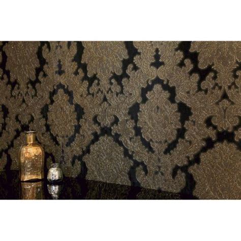 Arthouse Vintage Vicenza Damask Floral Glitter Vinyl Wallpaper 270405