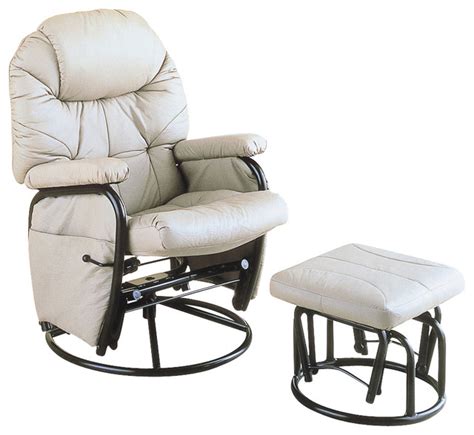 Monarch Specialties I 7292 Taupe / Metal Swivel Rocker Recliner w ...