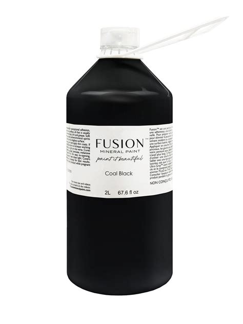 Coal Black Fusion Mineral Paint 2 Liter Jug (4 pints) - 626309214605