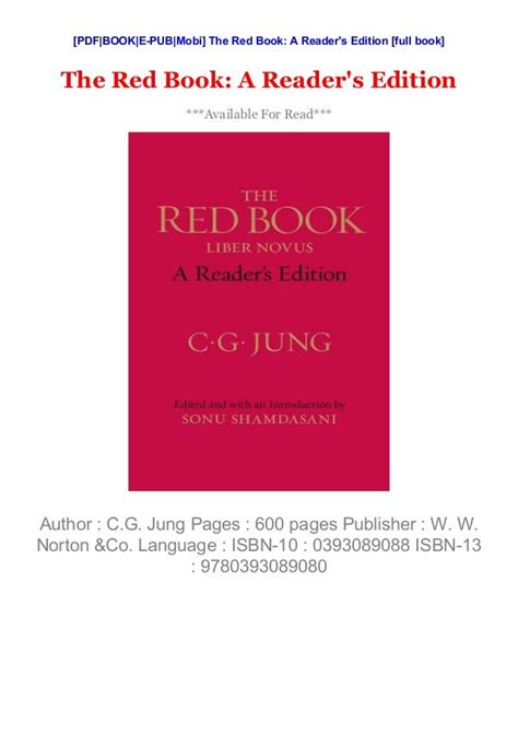 The Red Book A Readers Edition Full Books