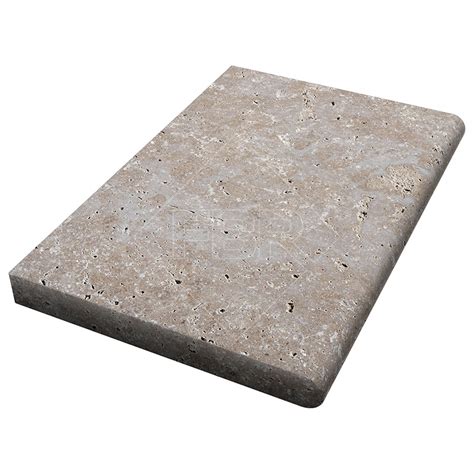 Mocha Noce Tumbled Travertine Coping Cm Fbr Marble