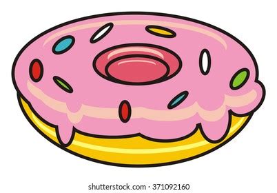 Isolated Donut Pink Frosting Stock Illustration Shutterstock