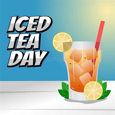 National Iced Tea Day Vector Illustration Stock Vector Illustration