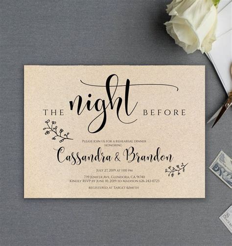 Wedding Rehearsal Invitations Templates - Get Ready For Your Big Day ...