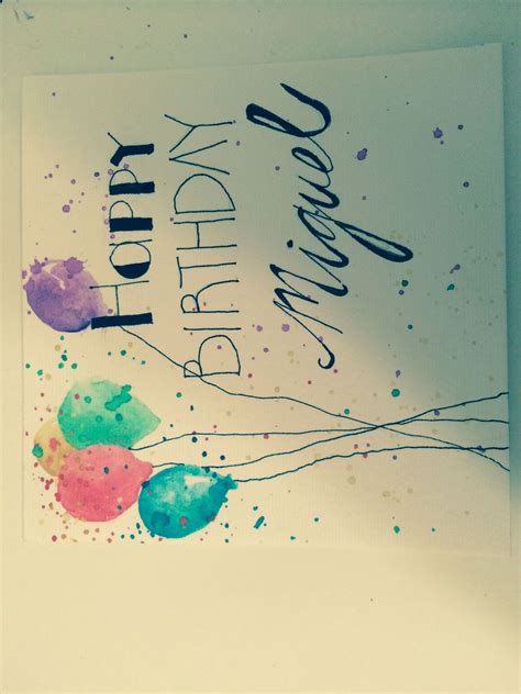 Watercolor Birthday Card Ideas at PaintingValley.com | Explore collection of Watercolor Birthday ...