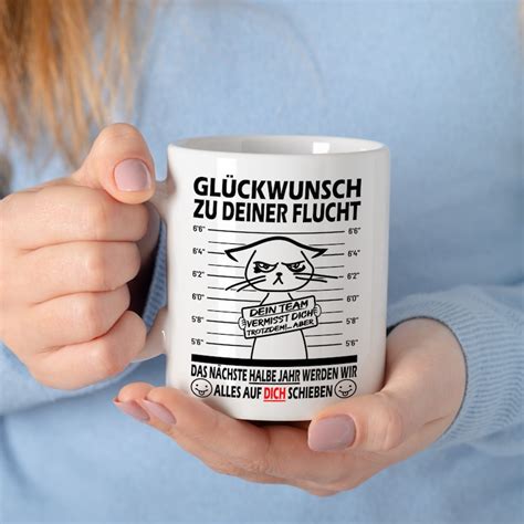 Abschiedsgeschenk Kollegen Glückwunsch zu Deiner Flucht Jobwechsel