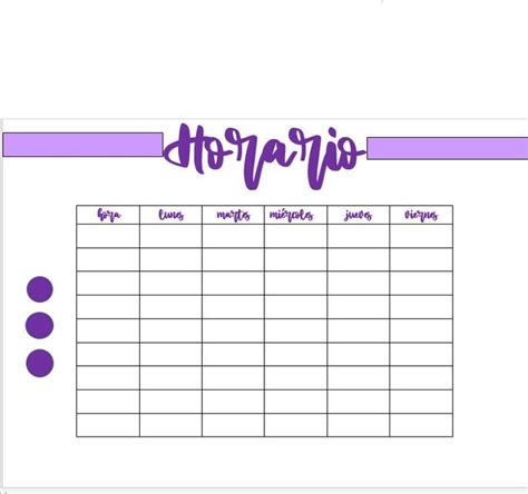 Horario Plantillas Horarios Horarios Para Imprimir Fuentes De