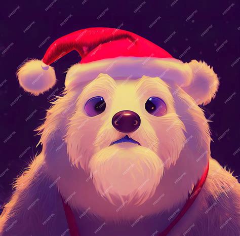 Premium Photo Christmas Polar Bear Character Cute Polar Bear In