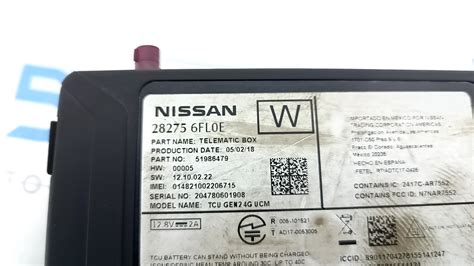 TELEMATICS CONTROL MODULE Nissan Rogue 14 20 28275 6FL0E артикул 509463