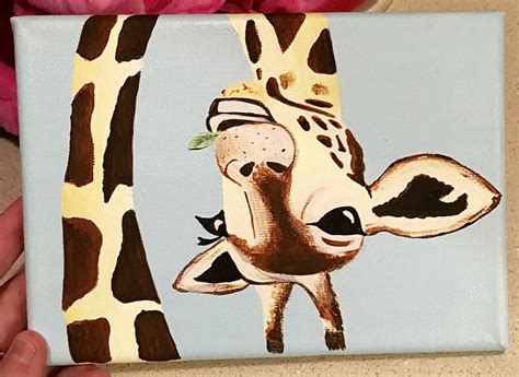 acrylic giraffe canvas painting | Canvas painting, Canvas, Painting