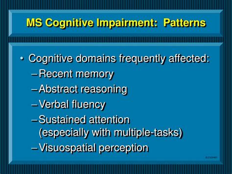 Ppt Cognitive Impairment Associated With Multiple Sclerosis