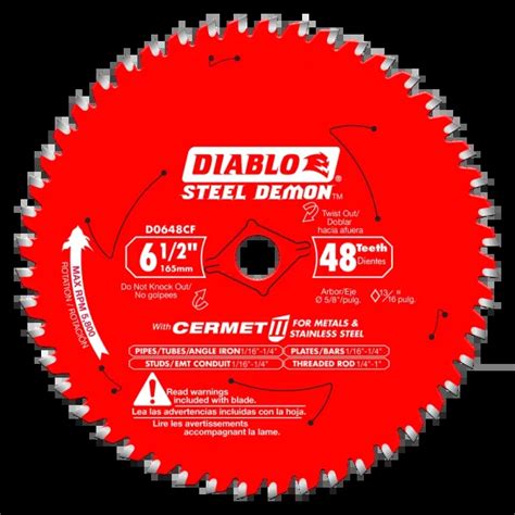 Diablo In X Tooth Steel Demon Cermet Ii Saw Blade For Metals