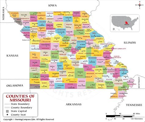 Buy Missouri County Map Online, Purchase Missouri County Map