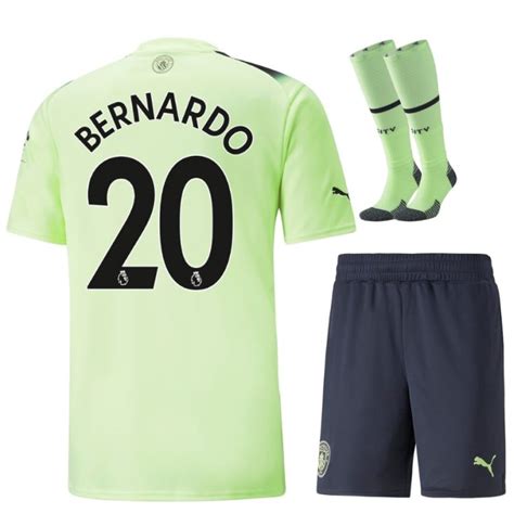 Maillot Kit Enfant Manchester City Third 2022 2023 Bernardo