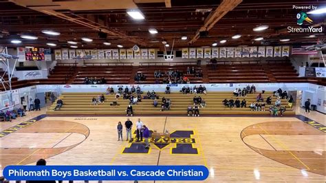 South Coast Holiday Tournament Championship Philomath Boys Basketball Vs Cascade Christian