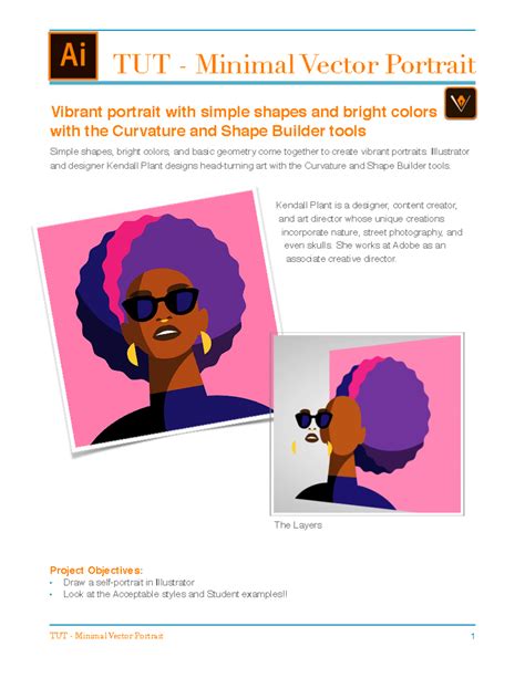 Minimal Vector Portrait Tut Minimal Vector Portrait Vibrant