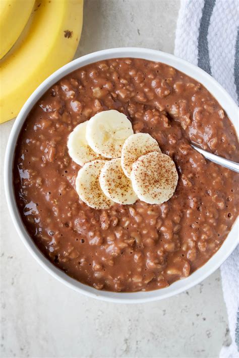 Chocolate Banana Oatmeal Recipe Stephanie Kay Nutrition