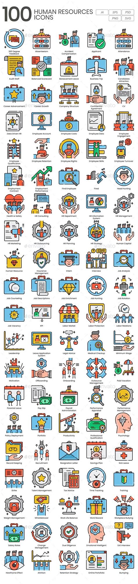 Discover 100 Human Resources Icons