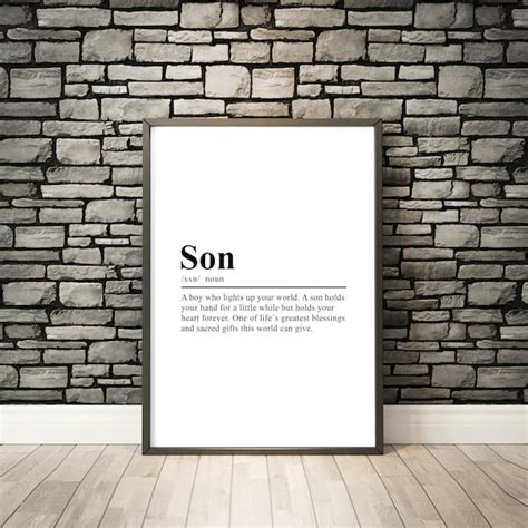 Son Definition Poster - Etsy