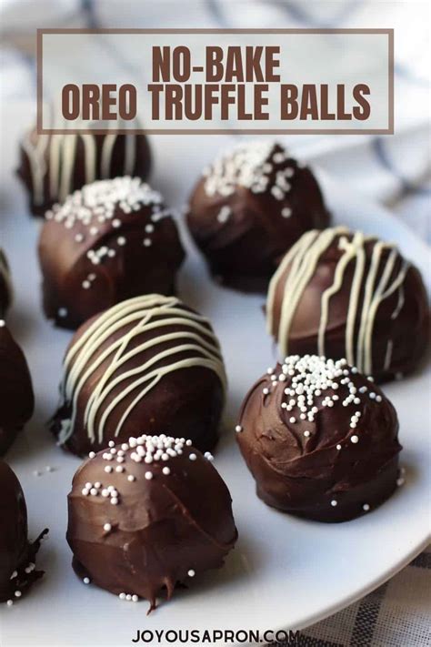 No Bake Oreo Truffles 3 Ingredient Only Joyous Apron