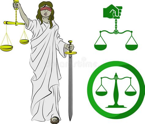 Symbols of Justice stock vector. Illustration of balance - 668911