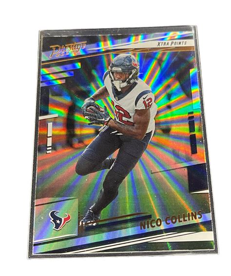 2022 NICO COLLINS Panini Prestige Xtra Points SUNBURST Holo 118 Texans