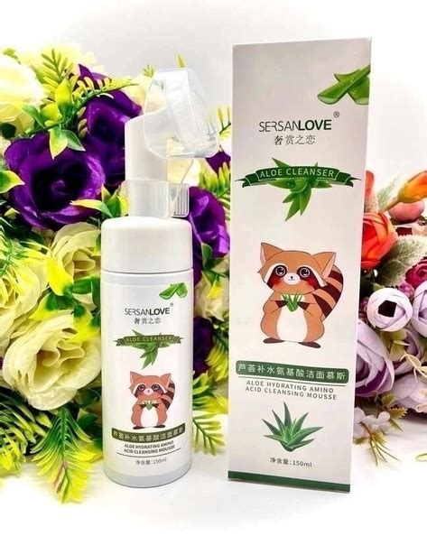 Пенка для умывания с щеточкой с экстрактом алоэ SersanLove Aloe ...