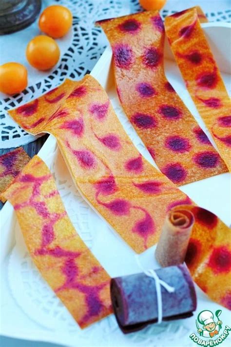 Пастила из слив с узорами – кулинарный рецепт | Fruit roll ups ...