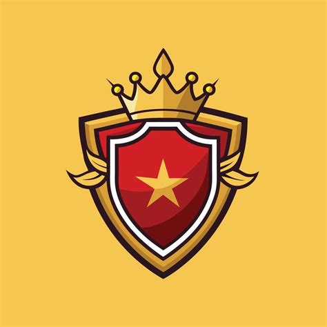 Royal Luxury Heraldic Crest With Star Mascot Logo Design Icon