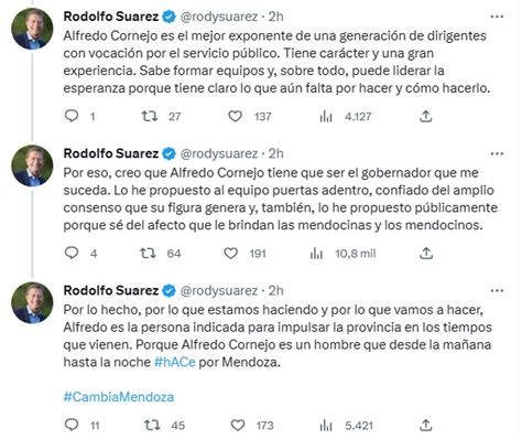 Fuerte Respaldo De Rodolfo Suarez Y Todo El Radicalismo A La