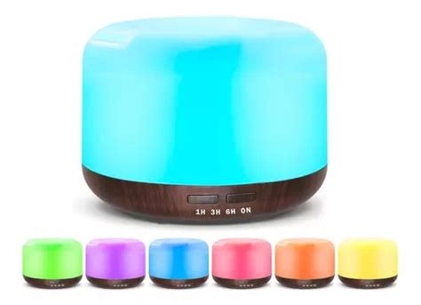 Humidificador Vaporizador Aromaterapia Luz Rgb Temporizador