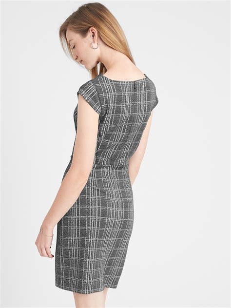 Plaid Sheath Dress Banana Republic Factory