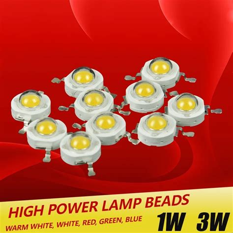 10 Teile Los Epistar High Power 1W 3W Led Chips Perlen Birne Diode